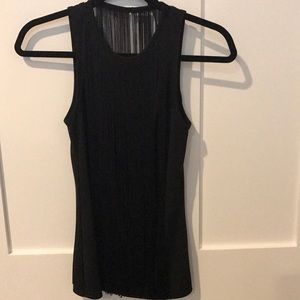 NWT Sam Edelman Black Fringe Tank Top Extra Small